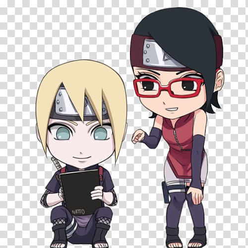 Sarada Uchiha Inojin Yamanaka Sasuke Uchiha Ino Yamanaka Sakura Haruno, Chibi transparent background PNG clipart