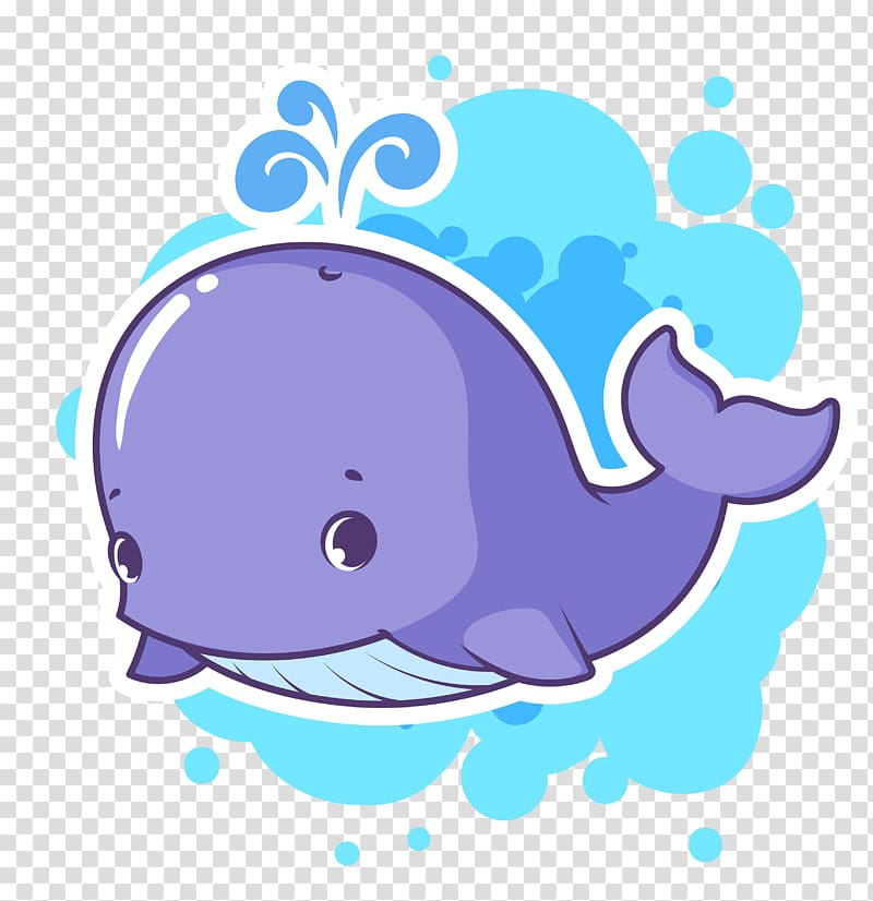 Dolphin Whale Cartoon , cartoon whale material transparent background PNG clipart