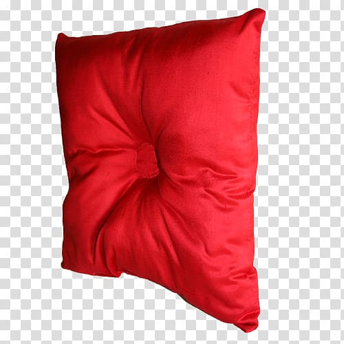 Throw Pillows Cushion Velvet, red silk cloth transparent background PNG clipart
