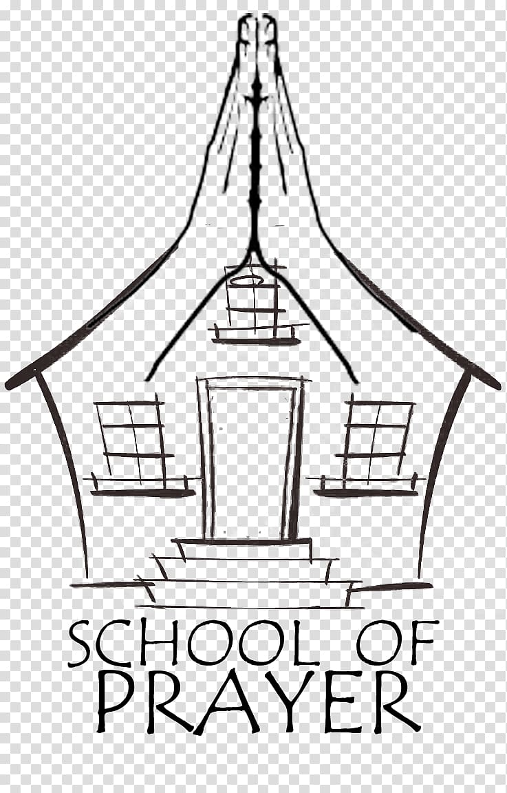 One-room school Drawing Escuela Coloring book, prayer transparent background PNG clipart