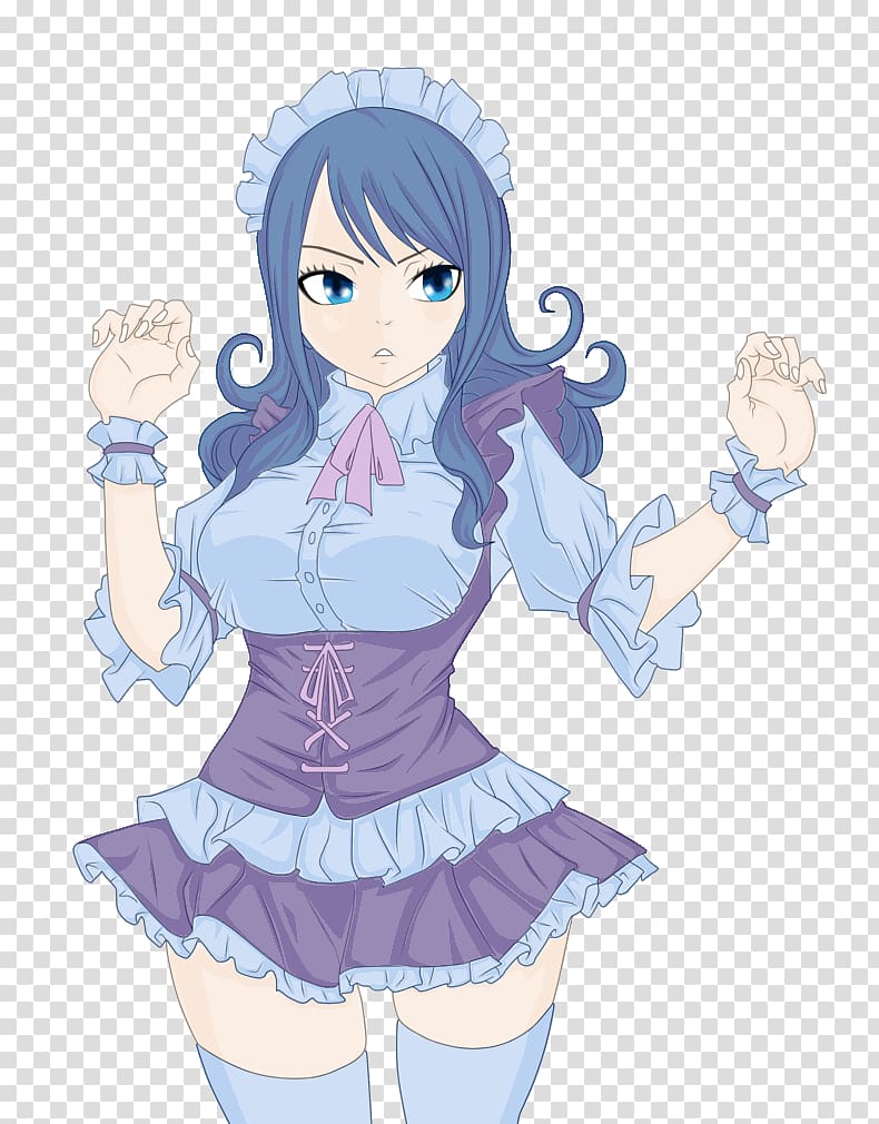 Juvia Lockser Fairy Tail Lyon Vastia Anime Maid, maid transparent background PNG clipart