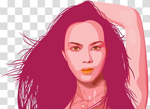 Lip Blend modes Hair coloring Brown hair Red hair, Gaussian Filter transparent background PNG clipart thumbnail