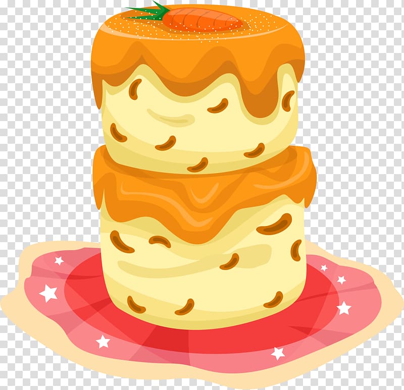 Cupcake Birthday cake Carrot cake , Small fresh colorful cake transparent background PNG clipart