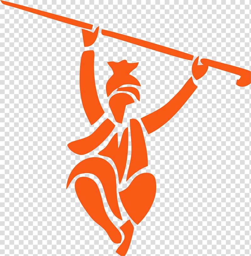 orange character holding stick illustration, Punjabi language Bhangra Music Song, zumba transparent background PNG clipart