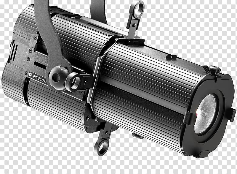 Ellipsoidal reflector spotlight Light-emitting diode Projector Stage lighting instrument, light transparent background PNG clipart