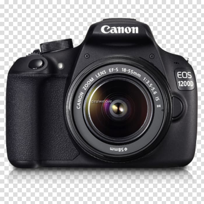 Canon EOS 600D Canon EOS 1200D Canon EF-S 18–55mm lens Canon EOS 400D Canon EOS 77D, Camera transparent background PNG clipart