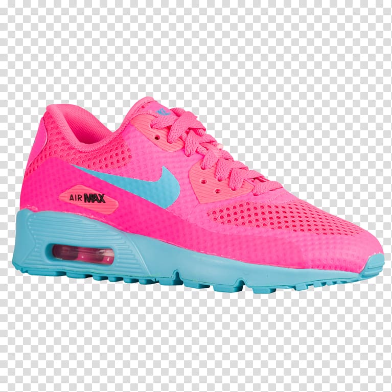 Sports shoes Girls Nike Air Max 90 Shoe, Grade School Pink Blast/Black/Gamma Blue Nike Air Max 90 2007 Black Multi Youths Trainers 4Y US, baby foot locker transparent background PNG clipart