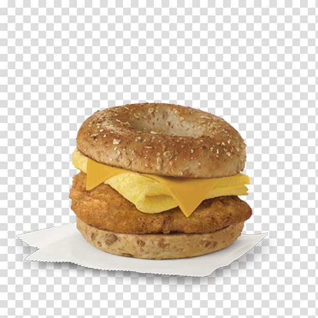 Bacon, egg and cheese sandwich Breakfast sandwich Bagel Hash browns, scrambled eggs transparent background PNG clipart