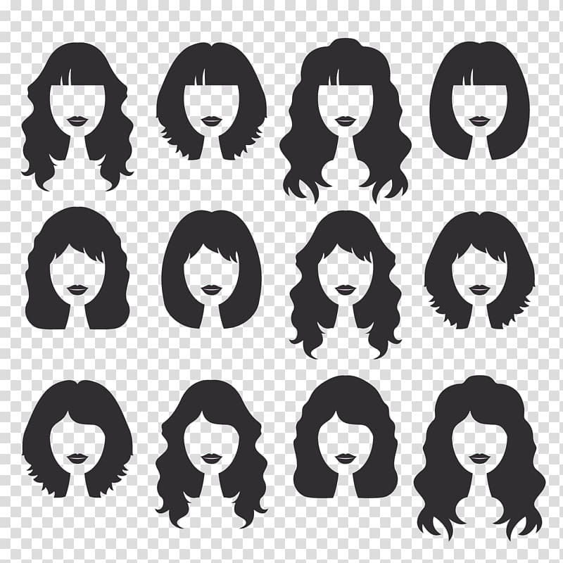 Hairstyle Beauty Parlour, Variety girls pull hair clip Free transparent background PNG clipart