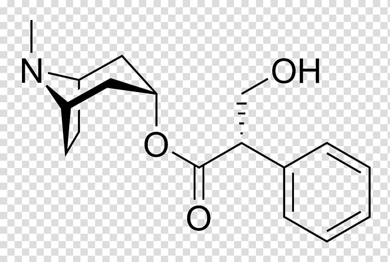 Hyoscine Pharmaceutical drug Structure Atropine Hyoscyamine, chemical formulas transparent background PNG clipart