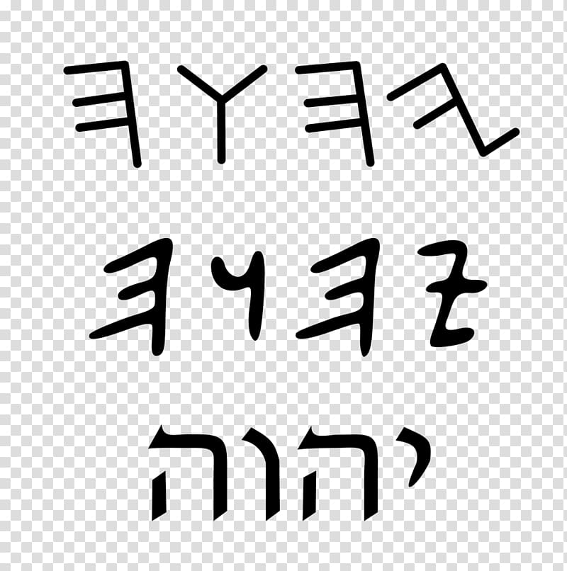 10th century BC Tetragrammaton Biblical Hebrew Paleo-Hebrew alphabet, tetragrammaton transparent background PNG clipart