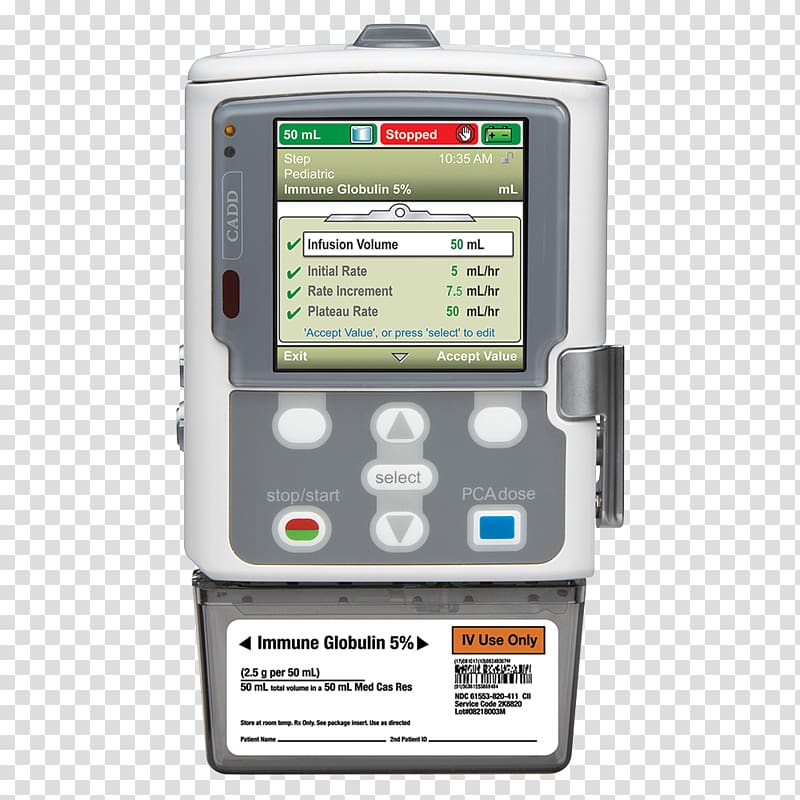 Infusion pump Patient-controlled analgesia Intravenous therapy, Ambulatory Care Nursing transparent background PNG clipart