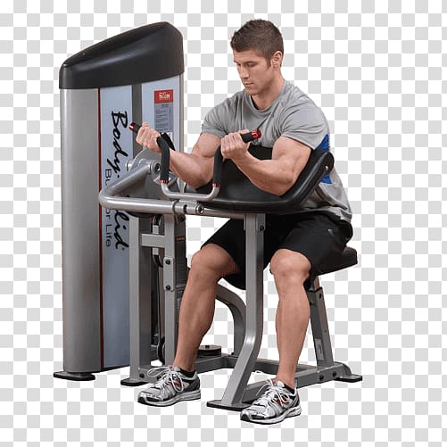 Biceps curl Exercise machine Arm, chest muscle transparent background PNG clipart