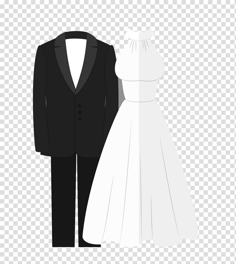 Wedding invitation Dress Formal wear Clothing Tuxedo, bride transparent background PNG clipart
