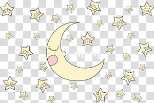 crescent moon and star, Yellow Star Area Pattern, Sleeping stars and the moon transparent background PNG clipart crescent moon and star, Yellow Star Area Pattern, Sleeping stars and the moon transparent background PNG clipart thumbnail