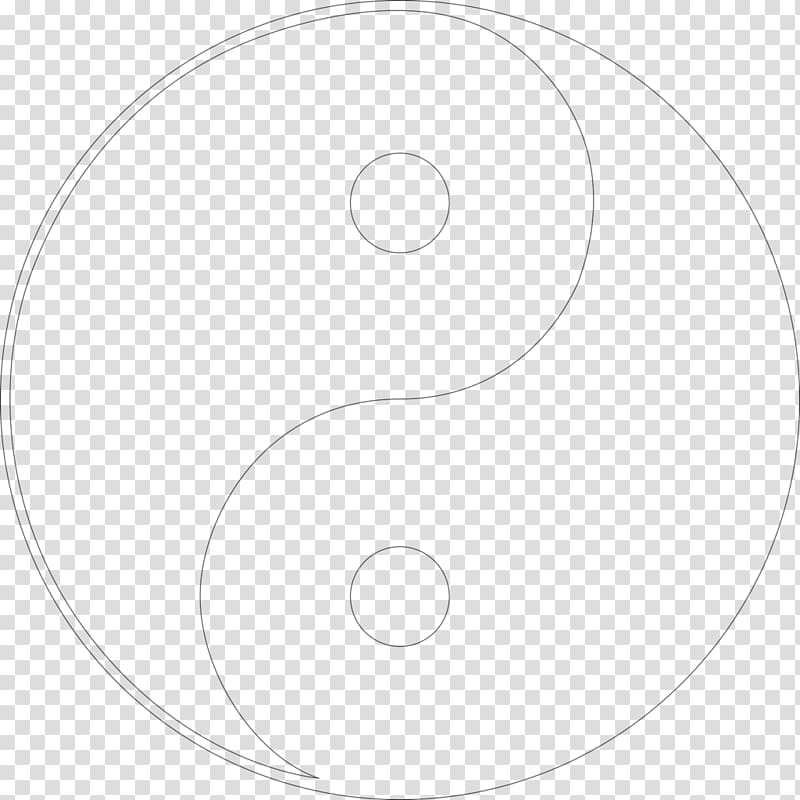 Yin and yang Black and white Drawing , yin yang transparent background PNG clipart