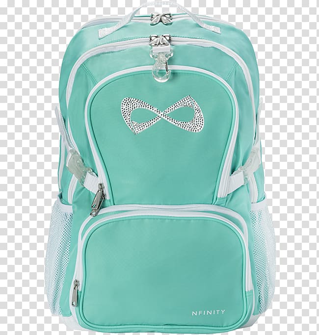 Nfinity Athletic Corporation Backpack Cheerleading Nfinity Sparkle Teal, custom cheer uniforms transparent background PNG clipart
