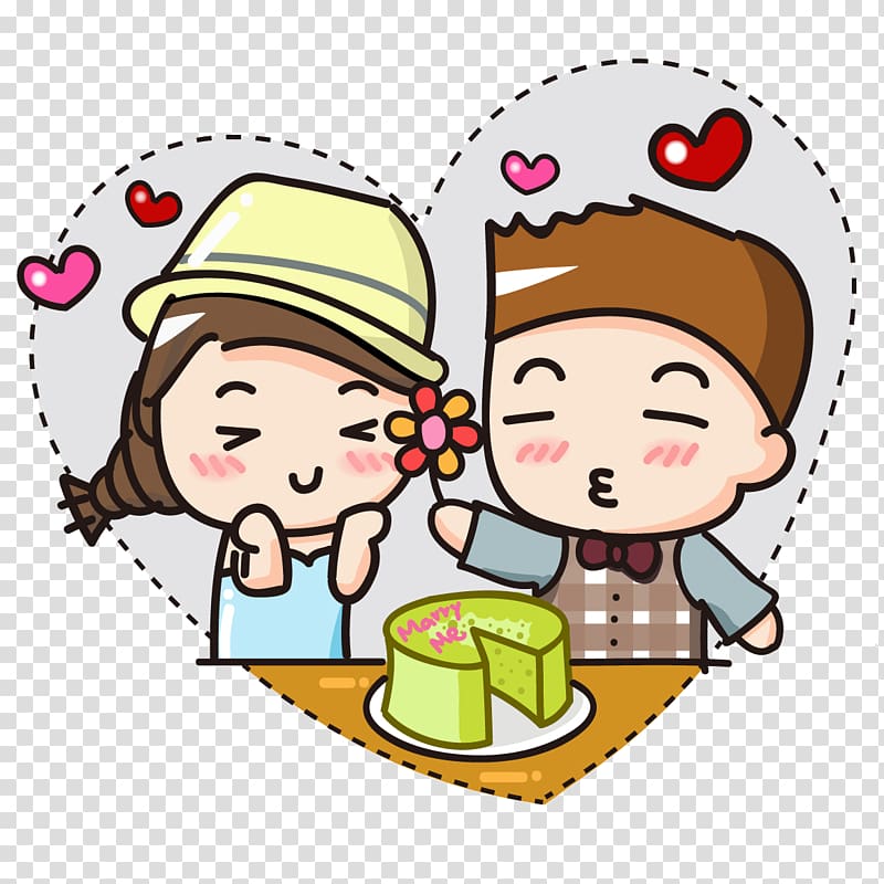 Cartoon Significant other Illustration, Cartoon couple transparent background PNG clipart