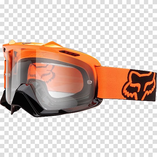 Goggles Fox Racing Glasses Motocross Clothing, orange glow transparent background PNG clipart
