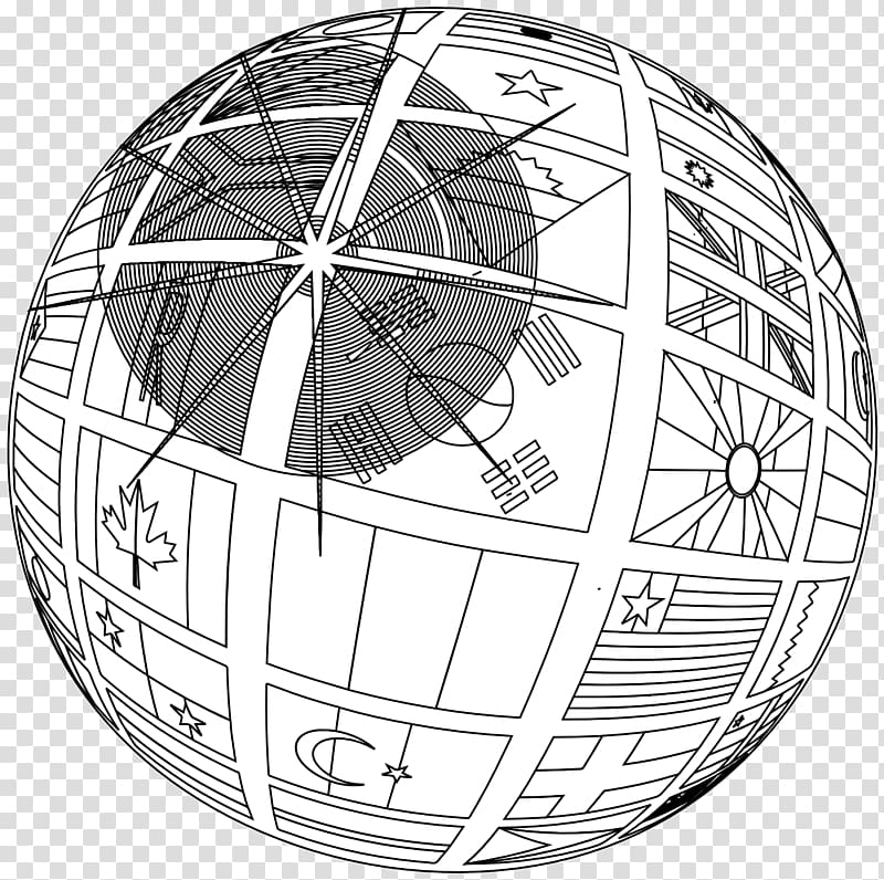 Globe Black and white Line art , Globe Line Art transparent background PNG clipart