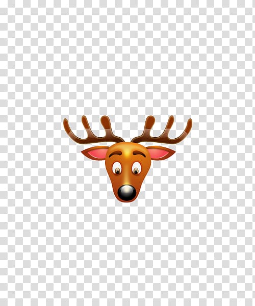 Rudolph Reindeer Santa Claus Christmas Icon, Snow deer creative transparent background PNG clipart
