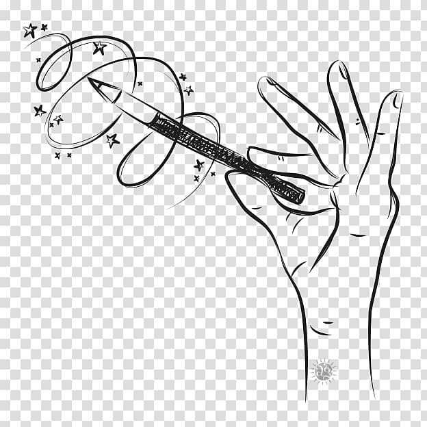 Drawing Thumb Magic Line art, pencil transparent background PNG clipart