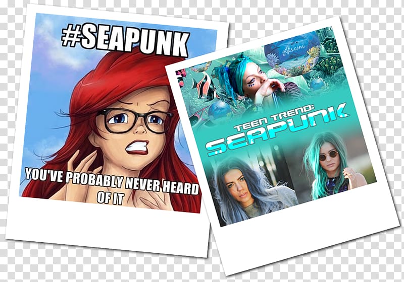 Ariel Poster Advertising Hipster, seapunk transparent background PNG clipart