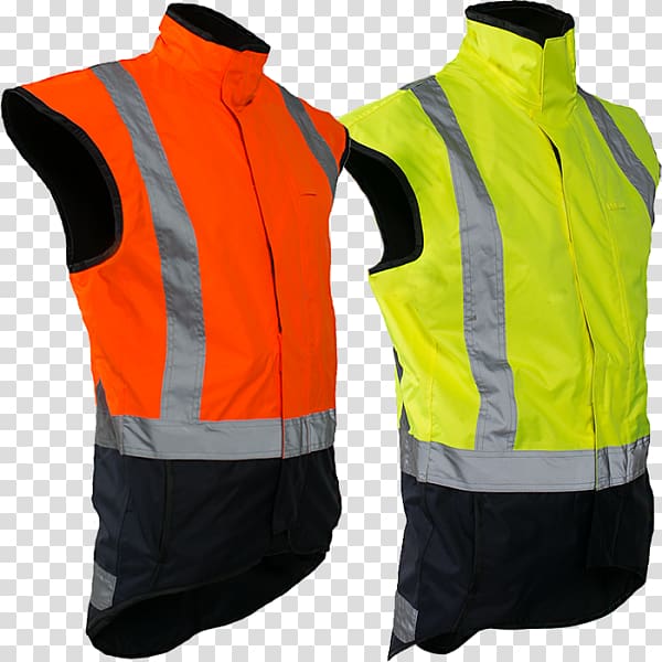 Gilets Polar fleece High-visibility clothing Lining Polyester, safety vest transparent background PNG clipart