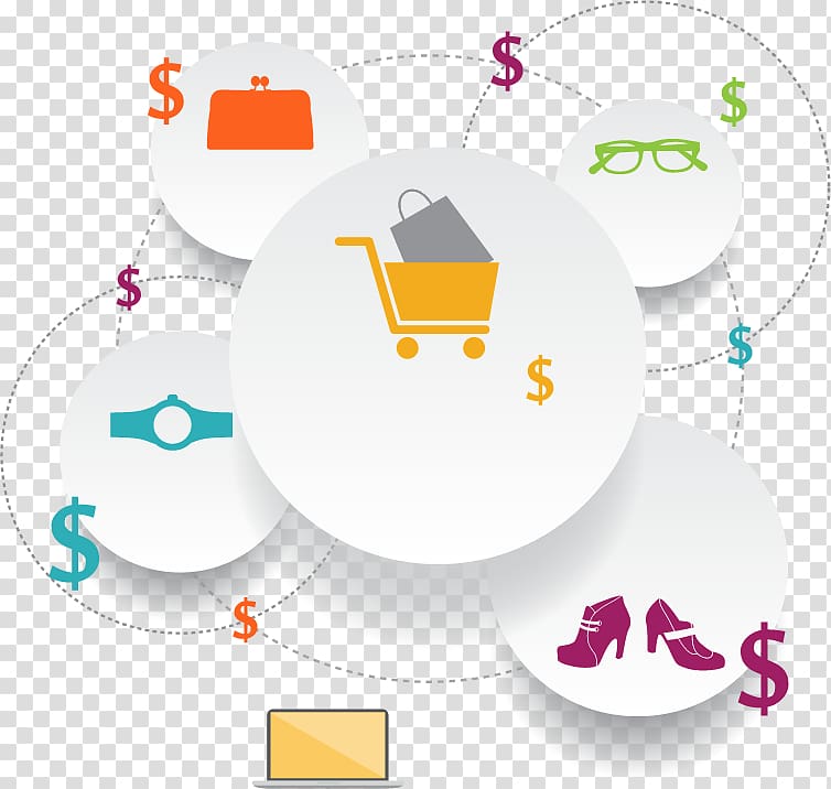 Digital marketing Infographic Online shopping E-commerce, Online marketing model diagram transparent background PNG clipart