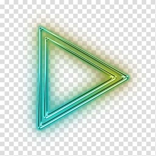 triangular green illustration, Light Neon sign , light transparent background PNG clipart