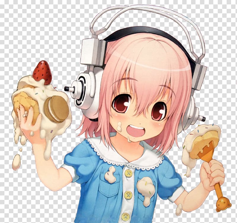 Super Sonico Anime Figurine Mangaka Character, Anime transparent background PNG clipart