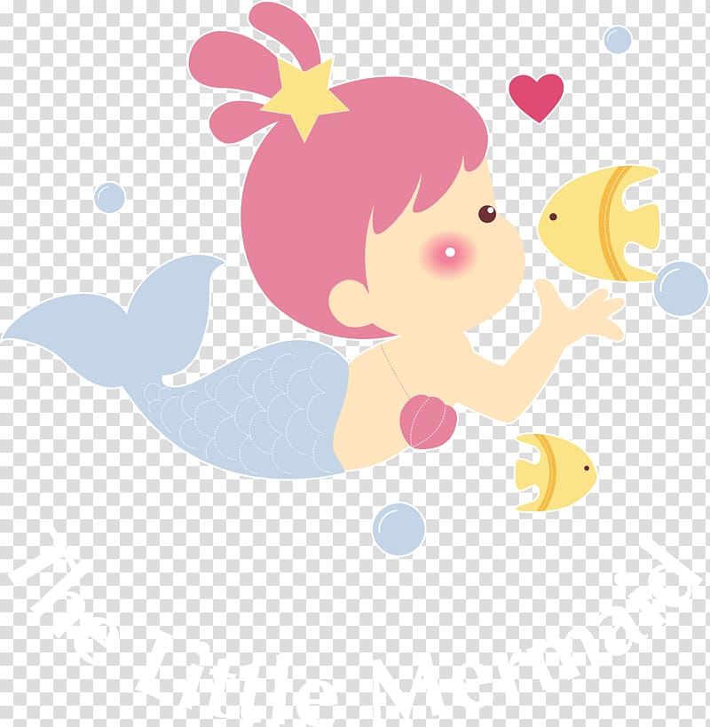 The Little Mermaid illustration, Swimming, Hand-painted baby swimming pool swimming transparent background PNG clipart