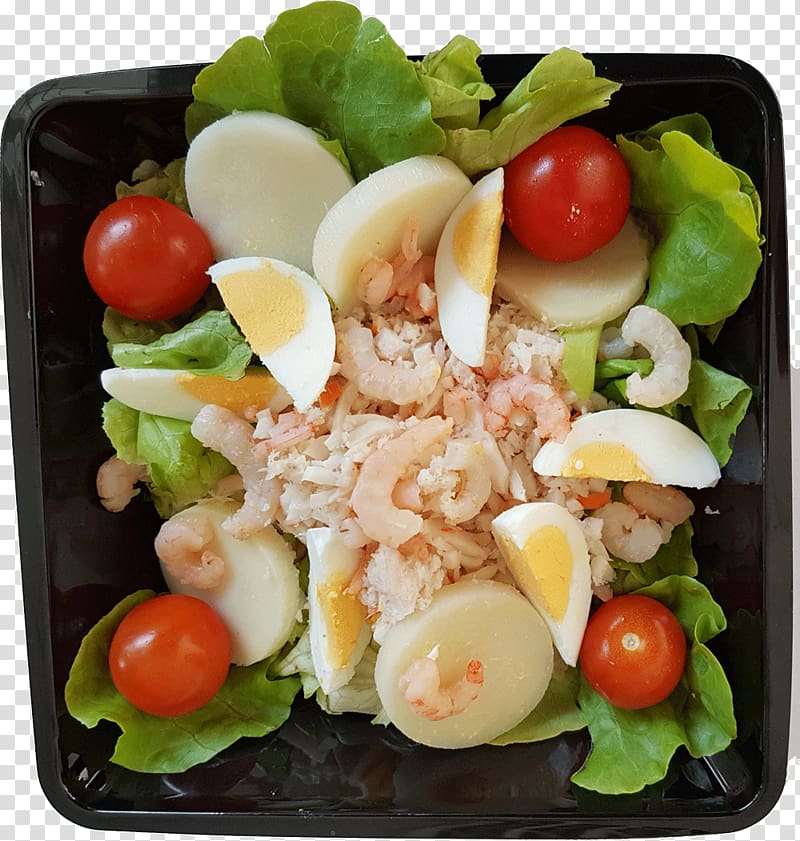 Bento Caesar salad Side dish Meal, une salade verte transparent background PNG clipart