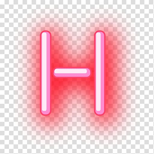 red LED h illustration, Computer Icons Letter Font, Red neon alphabet transparent background PNG clipart