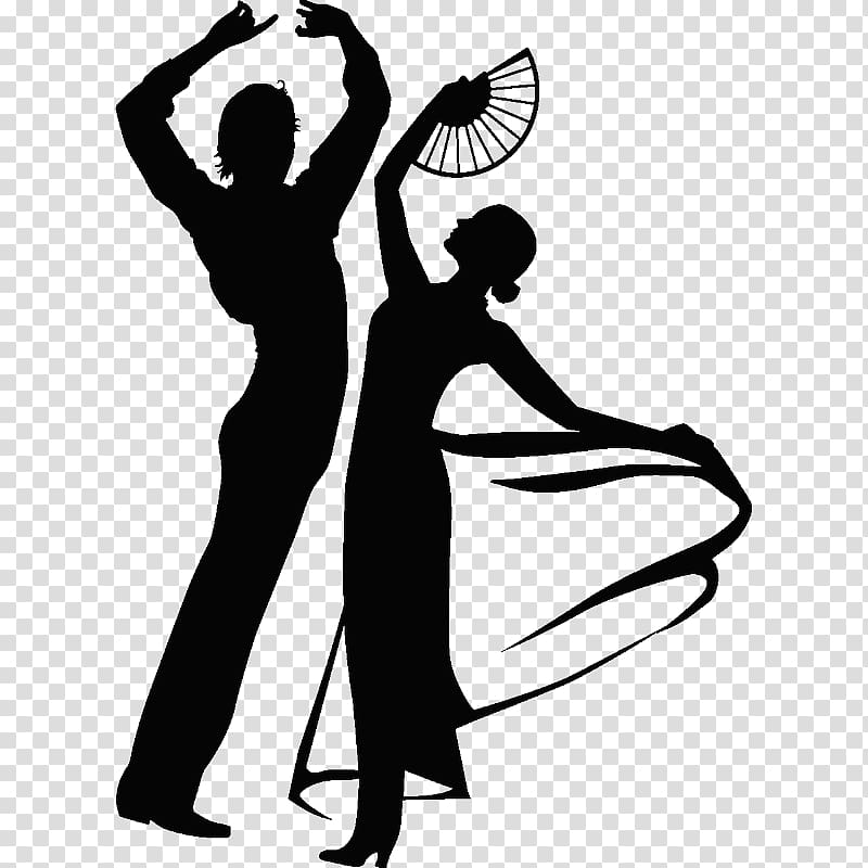 Silhouette Ballroom Dance Flamenco Guitar Silhouette