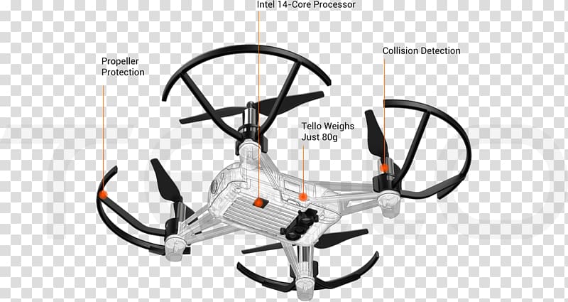 DJI Tello Unmanned aerial vehicle Quadcopter DJI Spark Technology, technology transparent background PNG clipart