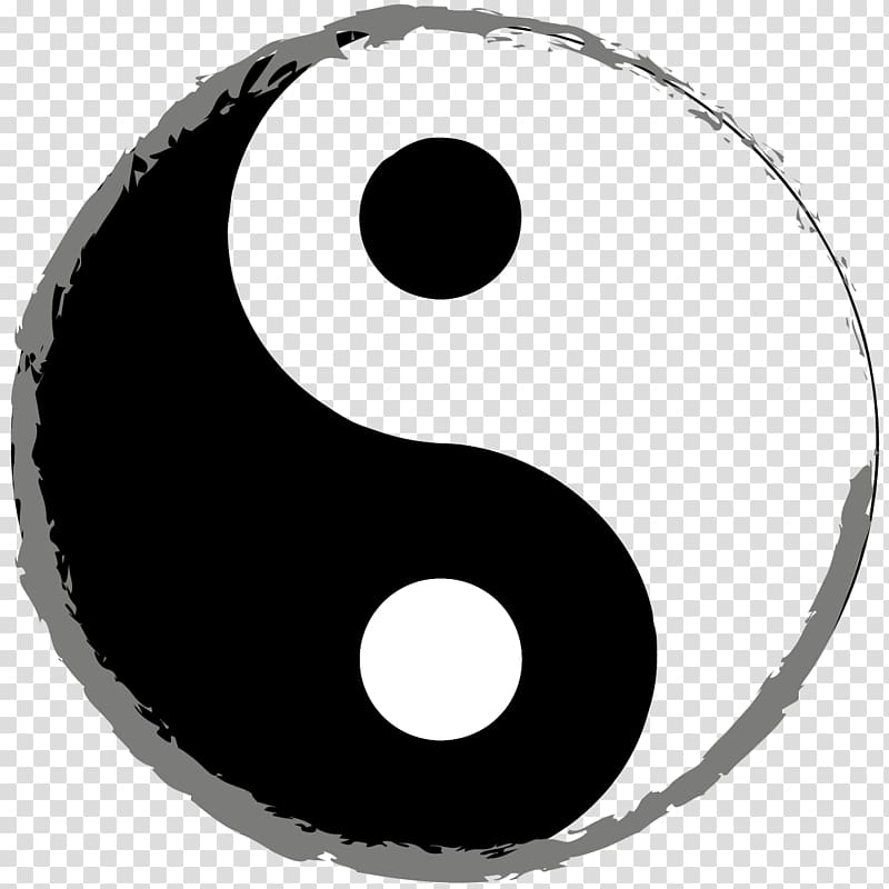Yin and yang Taoism Symbol Pangu Chinese folk religion, symbol transparent background PNG clipart