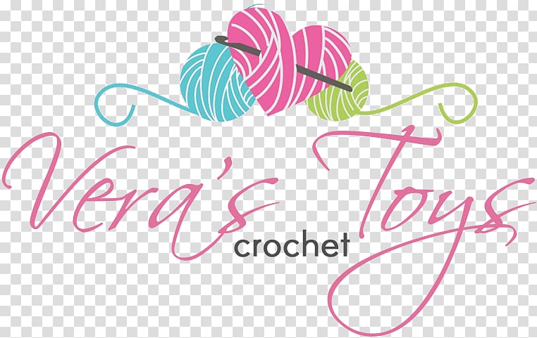 blue background with Vera's Toys Crochet text overlay, YouTube Crochet Logo La Toscana Eventos Baby shower, Crocheting transparent background PNG clipart