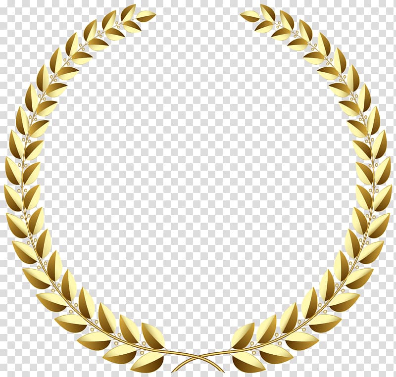 ovate leaves , Laurel wreath Gold , gold transparent background PNG clipart