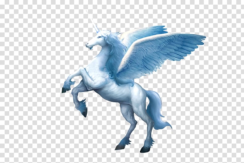 white and blue pegasus , Horse Unicorn Pegasus, Unicorn Pegasus transparent background PNG clipart