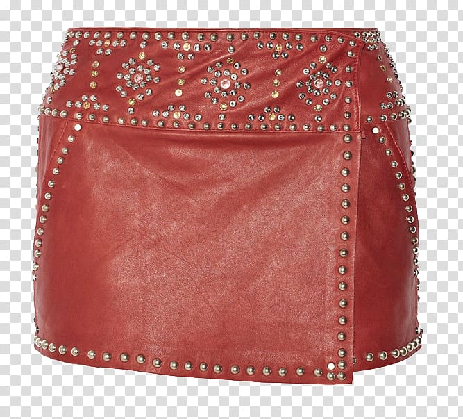 Brown Maroon Leather, skirt transparent background PNG clipart
