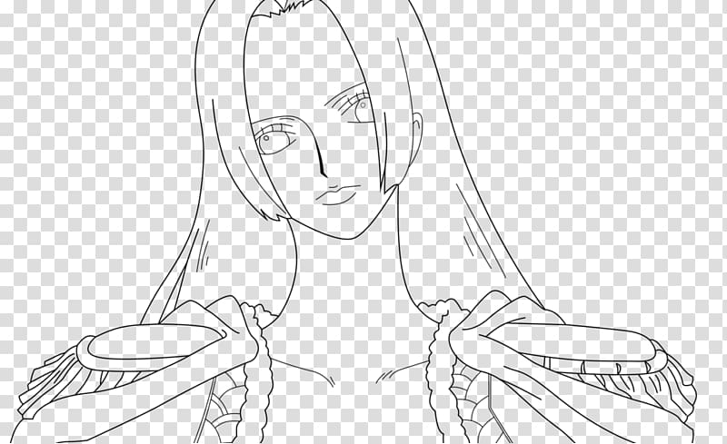 Line art Boa Hancock Drawing Sketch, one piece transparent background PNG clipart
