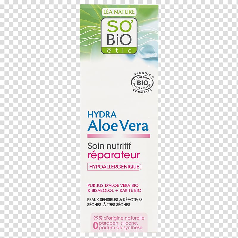 Lotion Cream SO’BiO étic Organic Aloe Vera Makeup Remover Moisturizer, aloe vera pulp 12 0 1 transparent background PNG clipart
