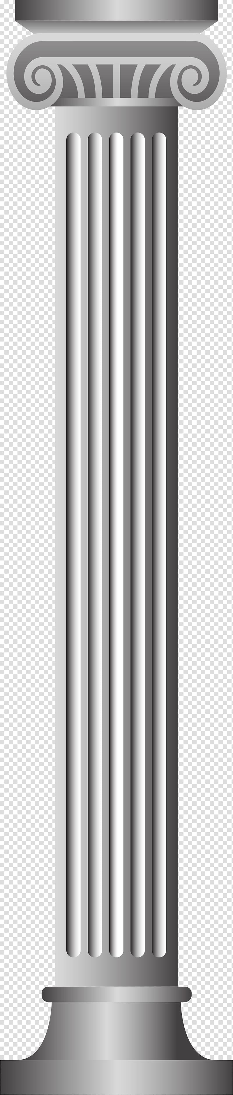 gray column illustration, Column Pier, Metal wall column transparent background PNG clipart