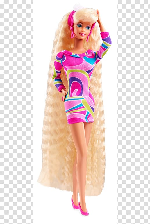 Totally Hair Barbie Doll Toy, fashion eyelashes transparent background PNG clipart
