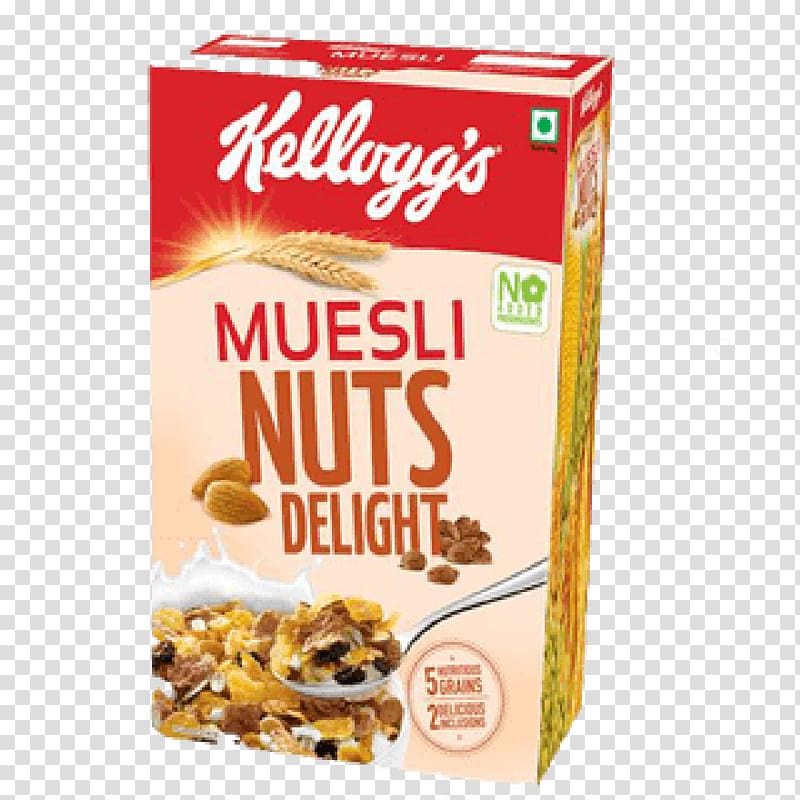 Corn flakes Kellogg\'s Muesli Nuts Delight, muesli transparent background PNG clipart