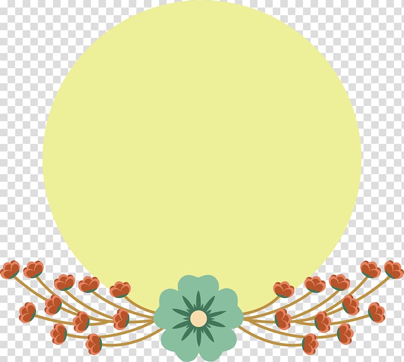 Flower Euclidean Circle, Creative flowers material label transparent background PNG clipart