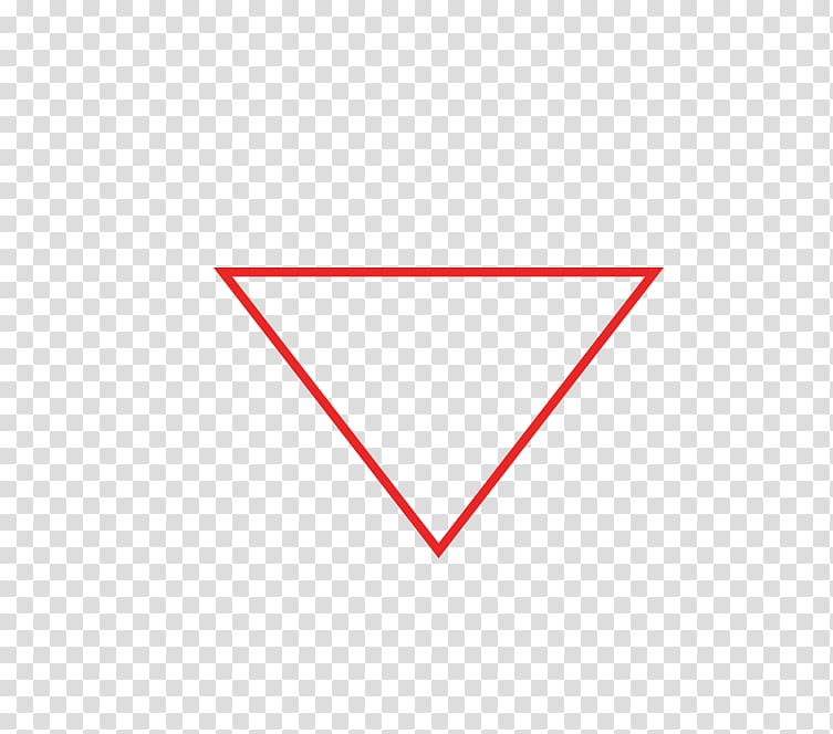 Red Triangle Trigonometry, inverted triangle transparent background PNG clipart