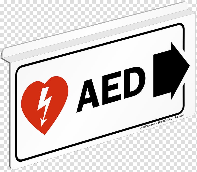 Sign Automated External Defibrillators Arrow First Aid Supplies Logo, Arrow transparent background PNG clipart