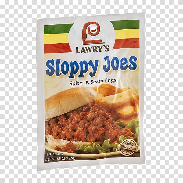 Lawry's Sloppy joe Taco Vegetarian cuisine Seasoning, sloppy joe transparent background PNG clipart